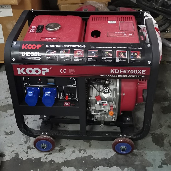 Máy phát điện chạy dầu 5Kw KOOP KDF6700XE Đề